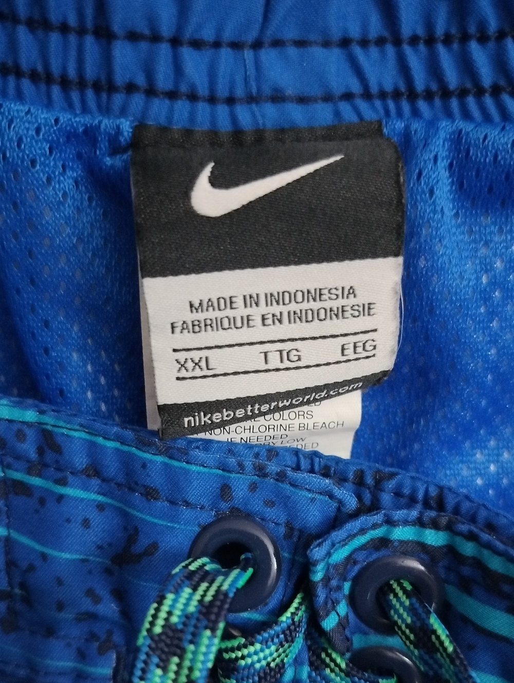 Nike Multicolored Drawstring Mesh Lined Swim Trunks Men's XXL Read - Picture 2 of 3